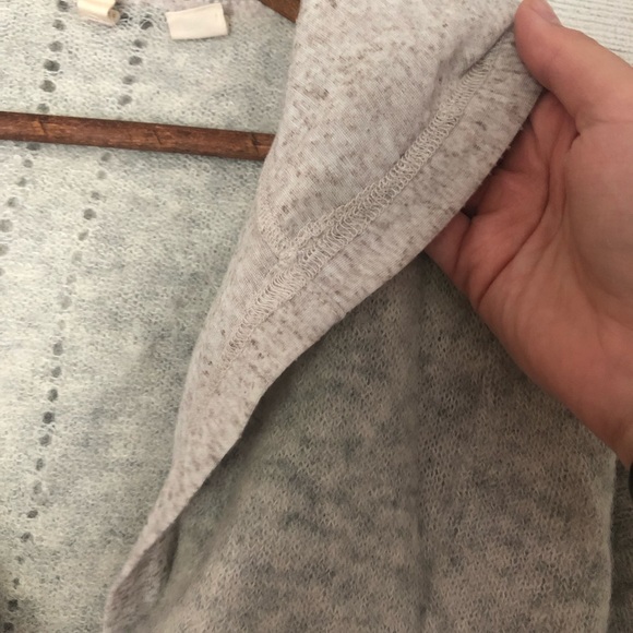 Anthro. Moth Light gray Hooded Sweater sz S ✨ - Picture 4 of 6